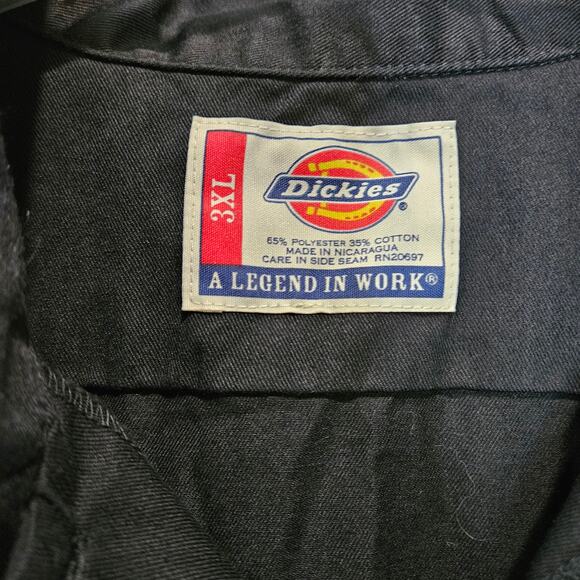 2 Pack Dickies Men's 3XL Long Sleeve Black Button Down Shirts - Picture 3 of 10